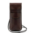 Exclusive leather crossbody case for glasses